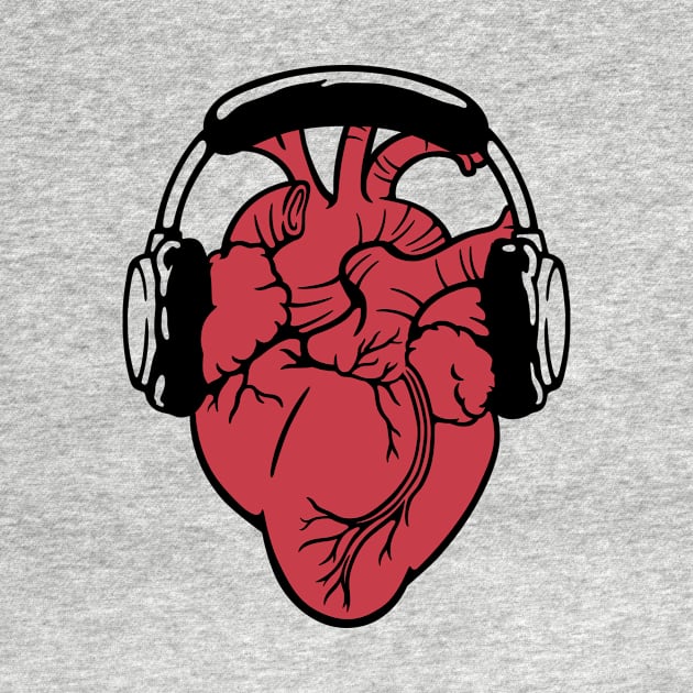 I Love Music Headset Anatomic Heart by Tobe Fonseca by Tobe_Fonseca